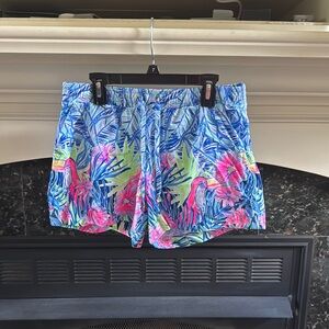 Lilly Pulitzer Blue and Pink Shorts Vibrant